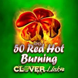 50 Red Hot Burning Clover Links online game logo by Novomatic on revolution-casino.org
