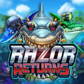 Razor Returns slot logo by Push Gaming at Revolution Casino