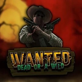Wanted Dead or a Wild slot logo by Hacksaw Gaming at Revolution Casino